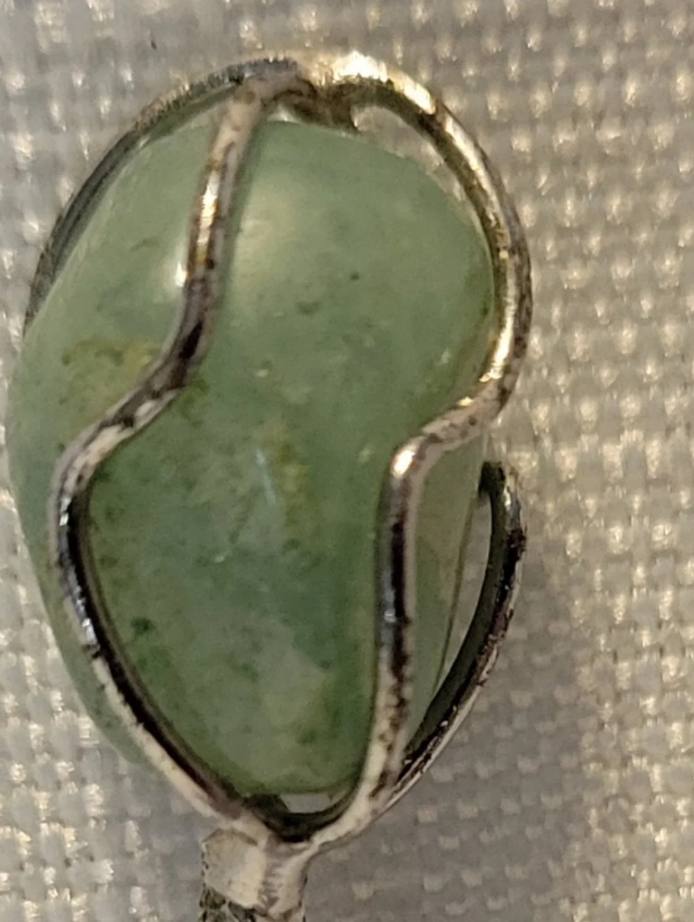 Silver Vintage Cocktail Pick Brazilian Green Stone Accent